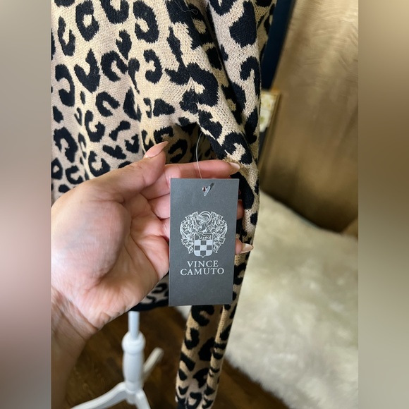 NWT Cheetah Print Cardigan Sweater. Size Small. - Picture 2 of 4